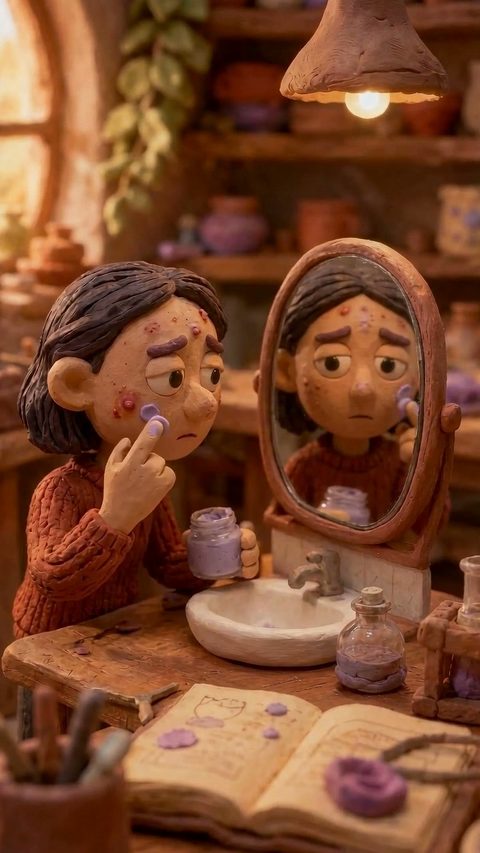 A frame in the Claymation format