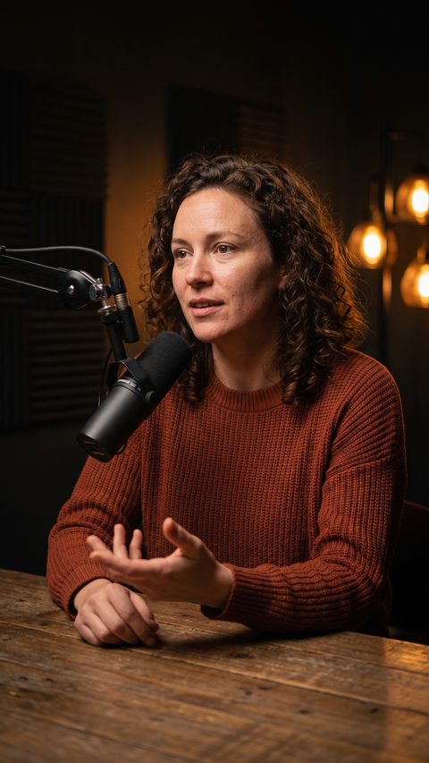 A frame in the Podcast Two-Hander format